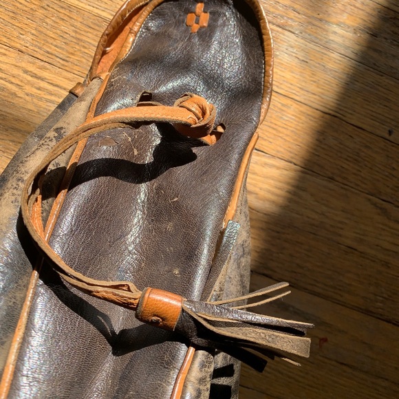 Vintage Boho Bag🤎Exceptionally Cool🤎 100% Leather, Circa 1960’s - Picture 6 of 11